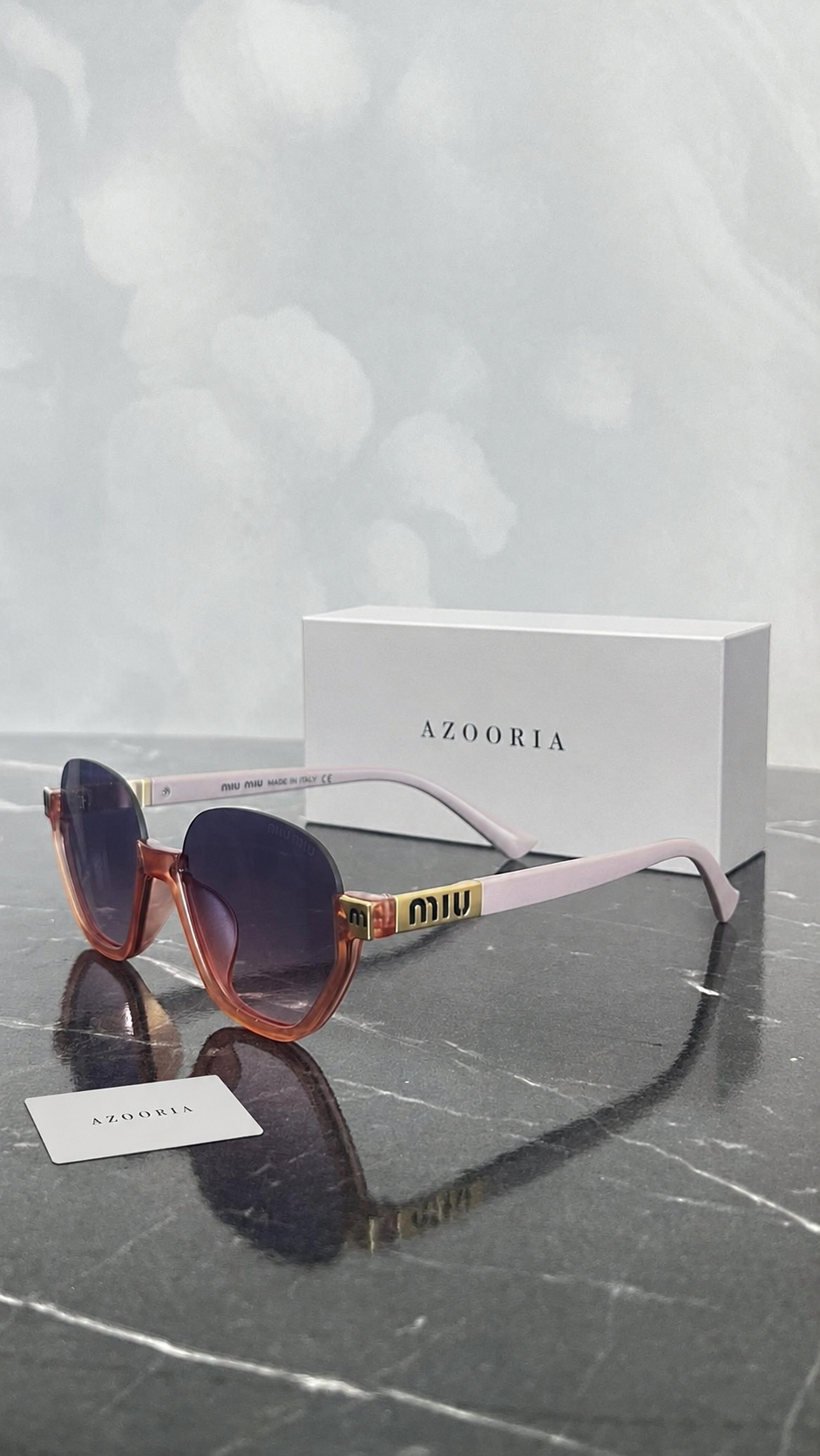 Miu Miu Rose Transparent AZOORIA — vue latérale