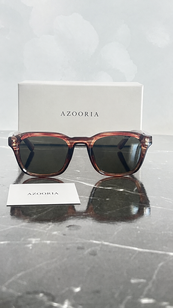 MOSCOT Classic Écaille — vue face avec coffret AZOORIA