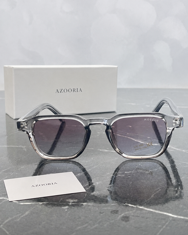MOSCOT Crystal — vue face avec coffret AZOORIA